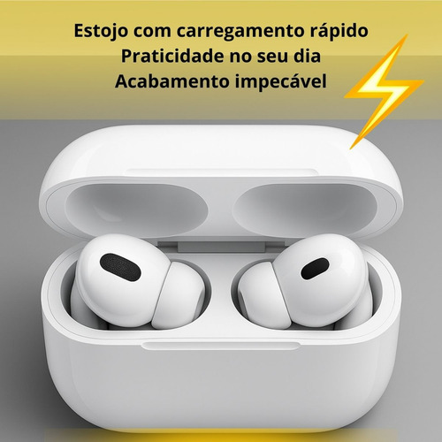 Fone Compatível Para Iphone Airpods Pro 3a Geração Usb-c Branco