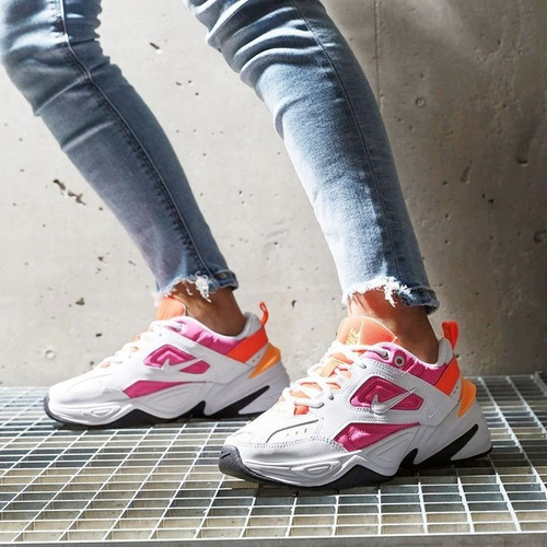 Zapatillas Nike M2k Tekno Blanco Rosa Naranja Talla 39 | Cuotas sin interés
