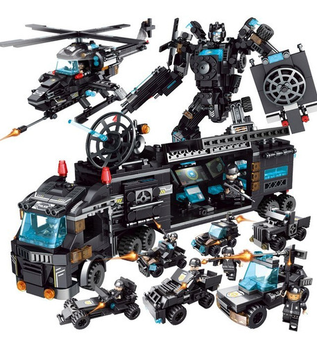 Estación De Policía Building Blocks Juguetes