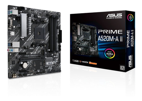 Placa Madre Asus Prime A520m-a Ii Csm Socket Am4 Micro Atx