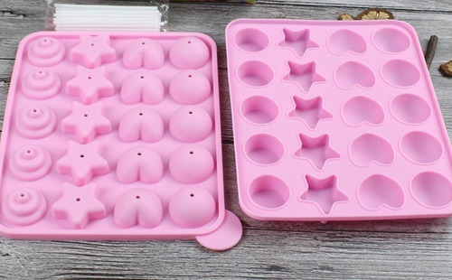 Molde De Silicona Cakepop Molde Silicona Cake Pops Rosa