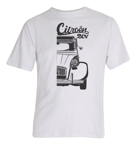 Remera Fierrera Citroen 2cv Algodon Blanca