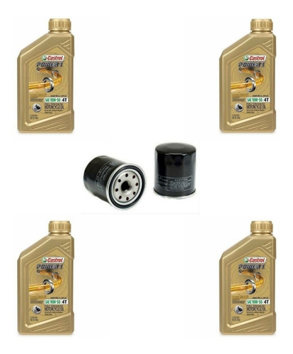 Kit Mantencion Yamaha Bolt 950 Castrol 10w50 Full Original