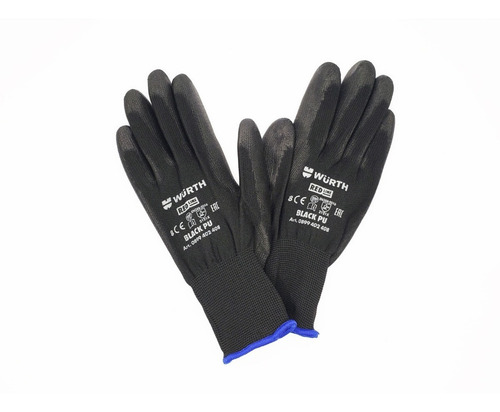 Imagen 2 de 4 de Guantes Wurth Red Line Protección Negro Pu Talla 10 Par