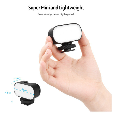 . Mini Luz Led De Vídeo Rgb, Luz De Relleno De Vlog Rgb, 7