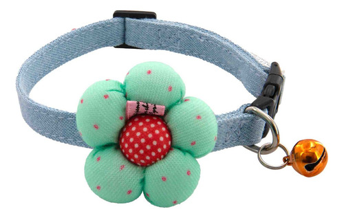 Collar Para Gato Ajustable Con Cascabel Rosetta. Kewoow