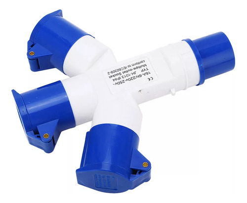 Plugue Industrial De 3 Conectores Multifuncional De 1 Entrad