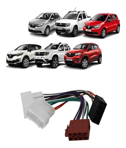 Chicote Adaptador Rádio Renault Sandero Duster Captur Logan