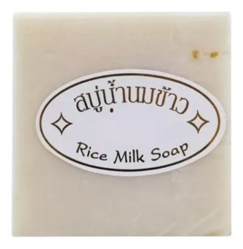 Jabón Blanco Sólido Leche Arroz, 65g, Aclarante Anti Manchas