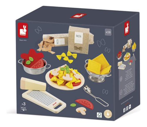 Brinquedo Conjunto Mini Chef Italiano Massas 30 Peças