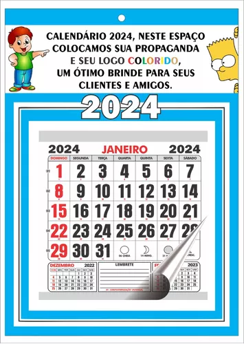 Calendários Artes Prontas 2023