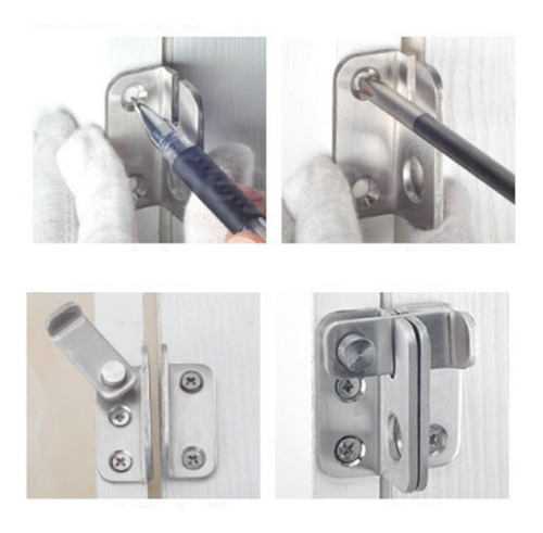 2x Cerradura De Puerta De Acero Inoxidable Cerradura De La