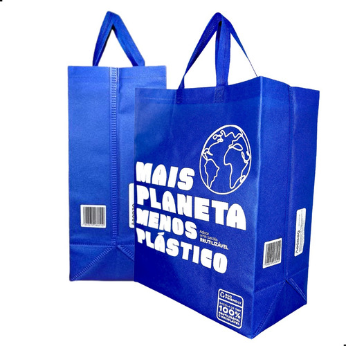 100 Sacola Ecológica Reutilizável Neobag Ideal Para Compras