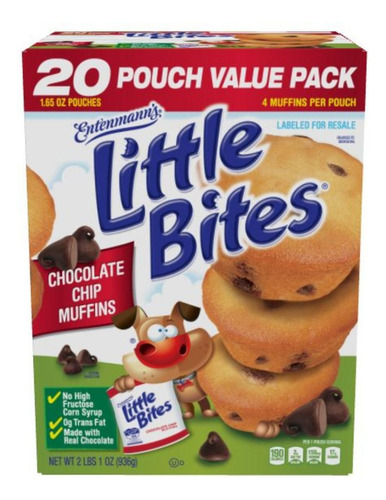 Little Bites Chocolate Chip Muffins 20 Pzas