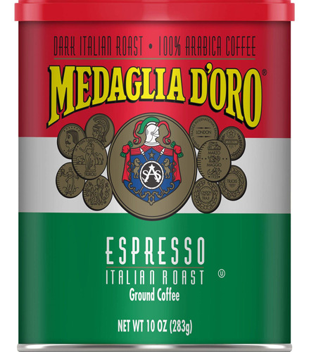 Medaglia D'oro Café Molido Italian Roast Espresso Style 10.