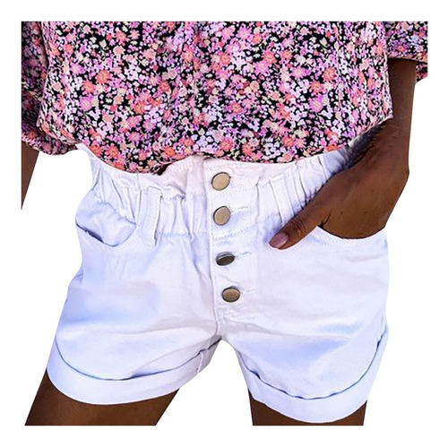 Dama's Sweat Shorts Dama Fancy Pocket Solid Jeans Denim