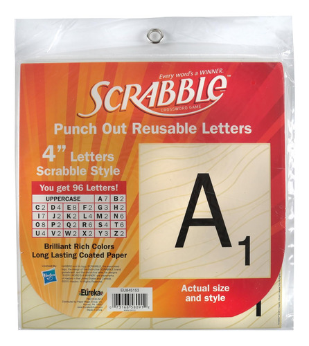 Back To School Scrabble Punch Out Deco Letters Classroo...