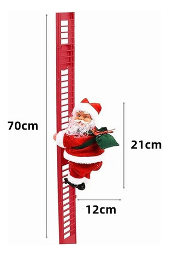 Lindo Muñeco Eléctrico De Papá Noel Subiendo Escaleras, Con