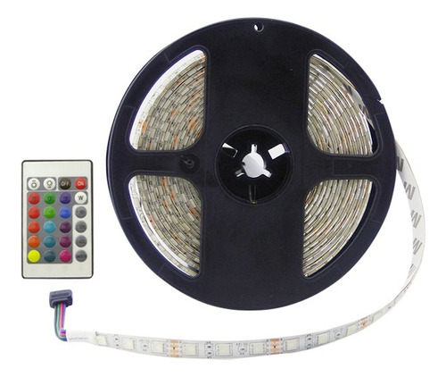 Rollo Led 5050 Rgb, 5 Metros Con Control Remoto.