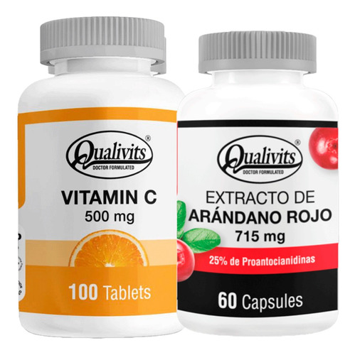 Extracto De Arándano Rojo Vitamina C 500mg X100u Qualivits