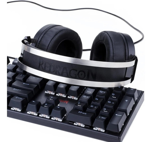 Imagen 6 de 9 de Auriculares Gamer Redragon Scylla H901 Negro 3.5 Pc Ps4 Ps5