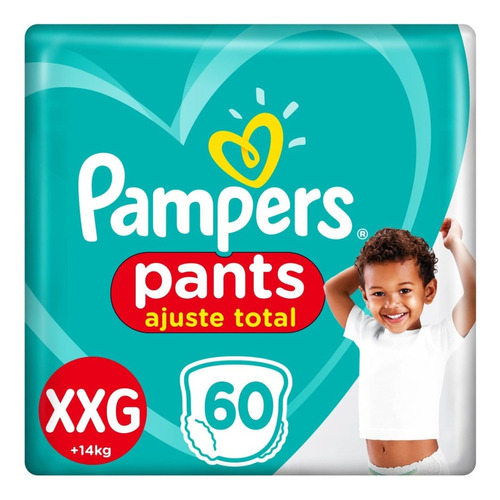 Fralda Infantil Ajuste Total Pants Xxg 60 Unidades Pampers Gênero Sem gênero