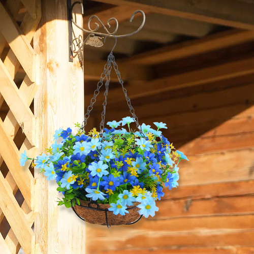 Cesta Colgante De Flores De Margaritas Artificiales, Planta