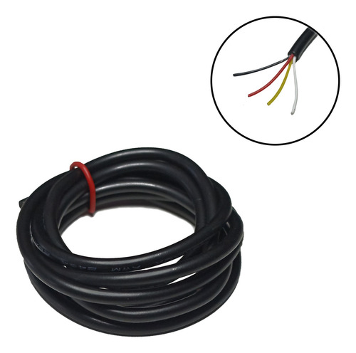 Cable Revestido Ul2464 Awg 26, 4 Núcleos, 5 Metros, Arduino