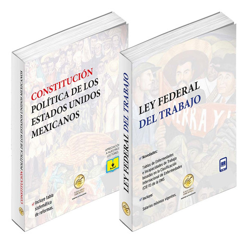 Constitución Política Eum | Ley Federal Del Trabajo Bolsillo 2024. Paquete