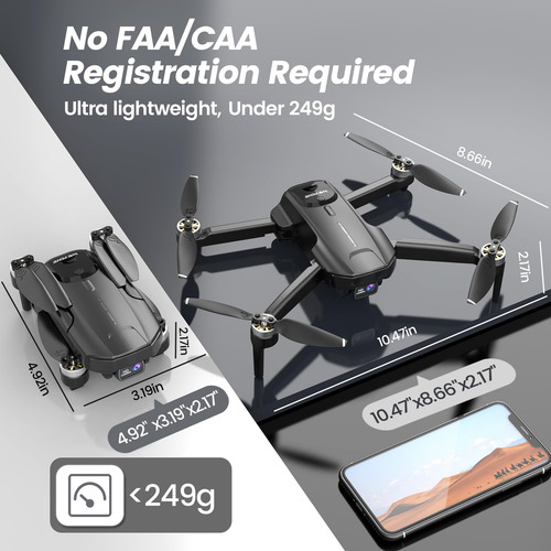 Drone Wefone Wf31 Gps Com Câmera 4k Para Adultos, Voo De 50