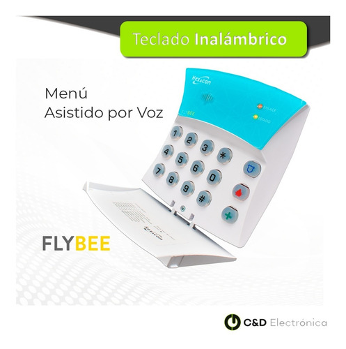 Imagen 2 de 7 de Teclado Inalambrico Flybee Alarma Acuda Hexacom