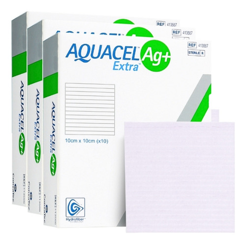 Curativo Aquacel Ag+ Extra 10 X 10 Cm (c/30 Unds) - Convatec