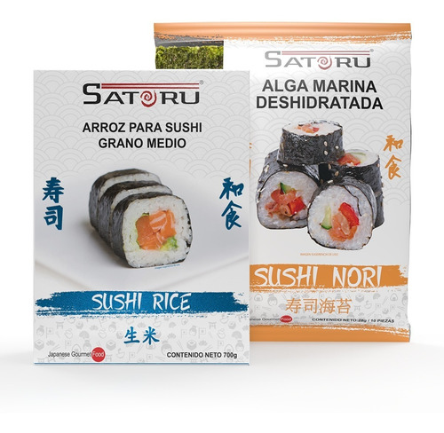 Paquete Alga Nori 10 Hojas Con Arroz Japonés Para Sushi 700g