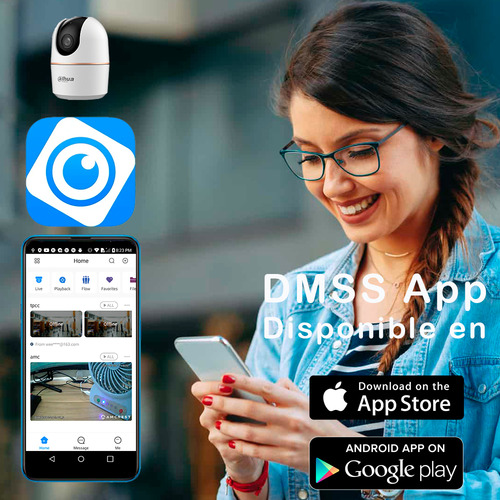 Cámara Ip Pt Wifi 4mpx Serie Hero Lente 3.6mm Ir 10metros Audio De Dos Vías Auto Traking Detección De Humanos Puerto Rj45 Con Memoria Microsd 256gb Western Digital Purple