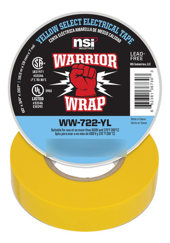 Nsi Industrie Warriorwrap Select Cinta Electrica Vinilo 3 4 