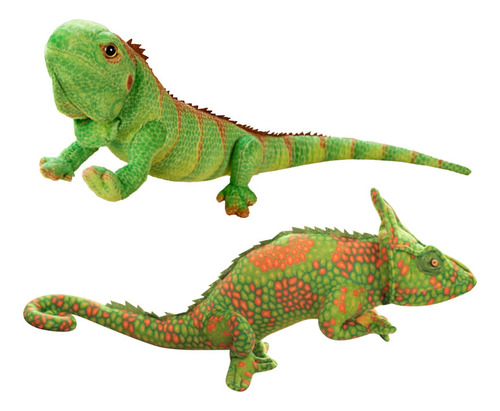 Lagarto Camaleón Peluche Regalo Juego De 2 Piezas