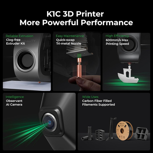 Creality 3d K1c Impresora 100v-240v Con Tecnología De Fdm