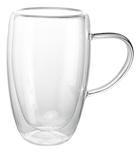 / 4 Taza De Café De Cristal De Doble Pared Moderna Con Asa