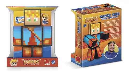 Boneco r Lopers Minecraft Articulado - Algazarra 25CM e 35CM - LOJAS  RENASCER