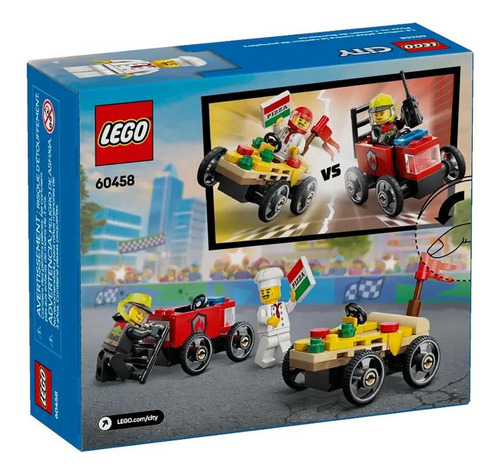Set De Construcción Lego Auto De Carreras Pizza Vs Bomberos
