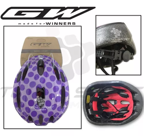 Casco gw de niño o niña para bicicleta y patines ajustable GW