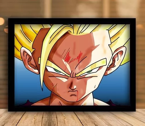 Quadro Decorativo Dragon Ball Z Goku Super Sayajin 1 peça m13