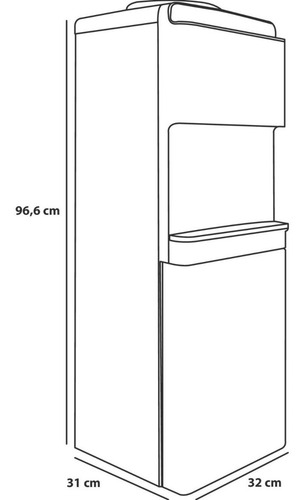Imagen 4 de 5 de Dispensador De Agua Pedestal Blanco Volker