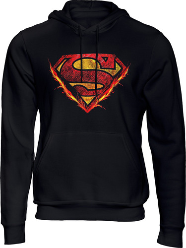 Buzo Superman Logo Fuego