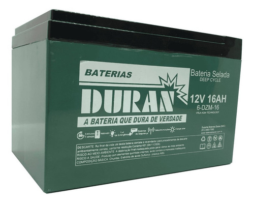 Imagem 4 de 7 de Kit 5 Baterias Duran 16ah Bike Eletrica Duos Confort Full
