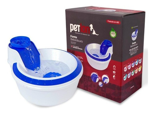 Fonte Bebedouro Cães Gatos 2l Petlon Filtro Azul 110v