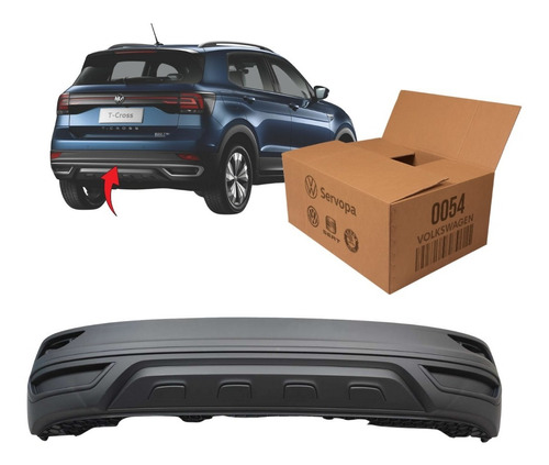 Spoiler Traseiro T-cross Sem Frisos Cromados Original Vw