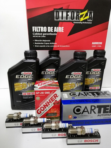 Kit Cambio Aceite Sintético Vw Pointer Pick Up 2001 Castrol