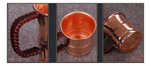 Taza De Cerveza Y Leche Hecha A Mano De Cobre Puro, 400 Ml,