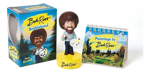 Mini Coleccionable Bob Ross Bobblehead Con Sonido Colección